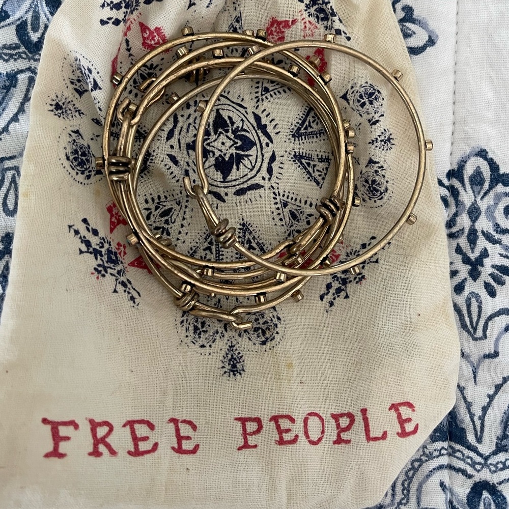 Free people gold bangle bracelets